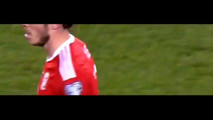 Neil Taylor tackle on Seamus Coleman