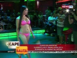 KB: Ilang kalahok ng Summer's Best Bikini Open 2013, rumampa sa harap ng media