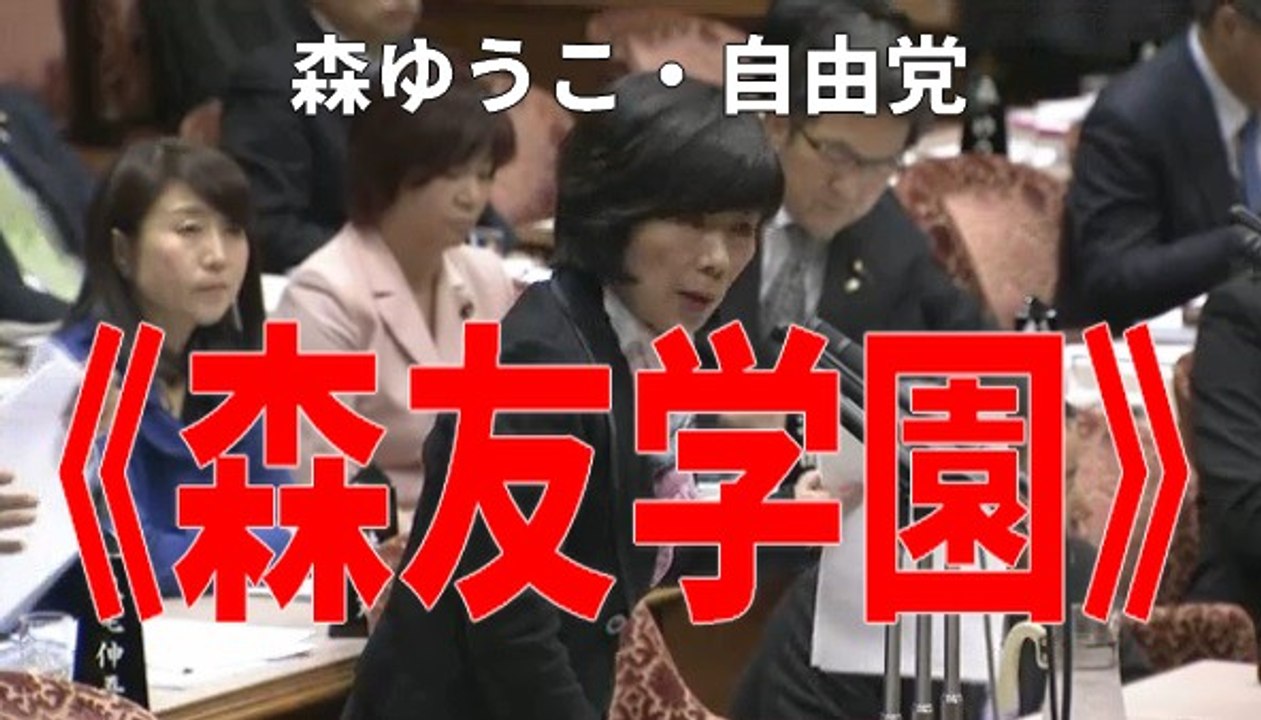 《森友学園》森ゆうこ（自由党） 国会中継 参議院 予算委員会 平成29年3月27日
