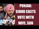 Punjab elections 2017: Sidhu casts vote with wife and son |Oneindia News