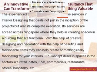 Restaurant Interior Design Singapore