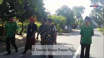 Pecalang dan Banser NU Amankan Jalannya Perayaan Nyepi di Desa Banyupoh