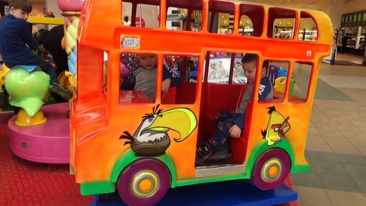 Children ride on The BusCar videos for kidsKids Bus toysKids