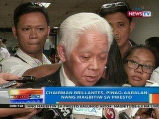 NTG: Chairman Brillantes, pinag-aaralan nang magbitiw sa pwesto