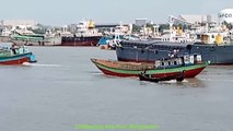 Part of the deep sea port of Chittagong, look how beautiful our country