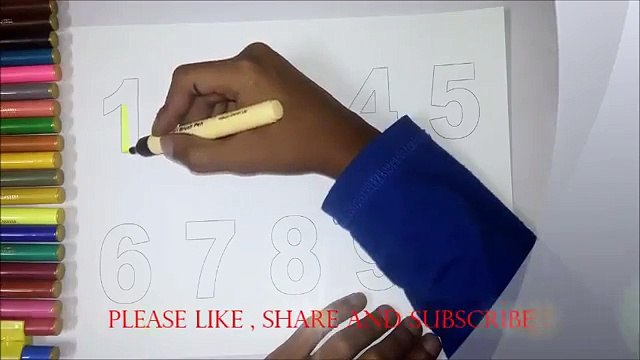 COLOURING -- NUMBERS -- FOR KIDS --
