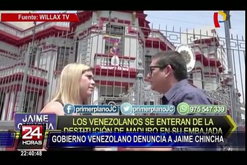 Gobierno venezolano denuncia a periodista Jaime Chincha