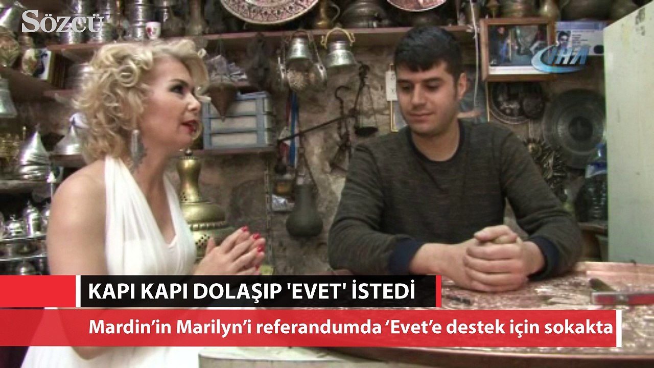 Mardin’in Marilyn’i kolları ‘Evet’ için sıvadı