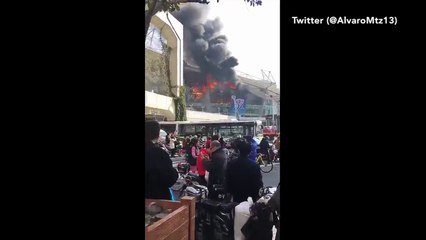 Un incendie au stade du Shanghai Shenhua