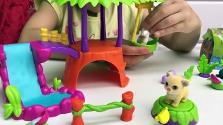CUTE JUNGLE IN MY POCKET SURPRISE TOYS Tree House Animals Pet