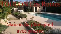 Maison de plain-pied T4 Toulon ouest - En tres bon etat - Terrain plat et piscine