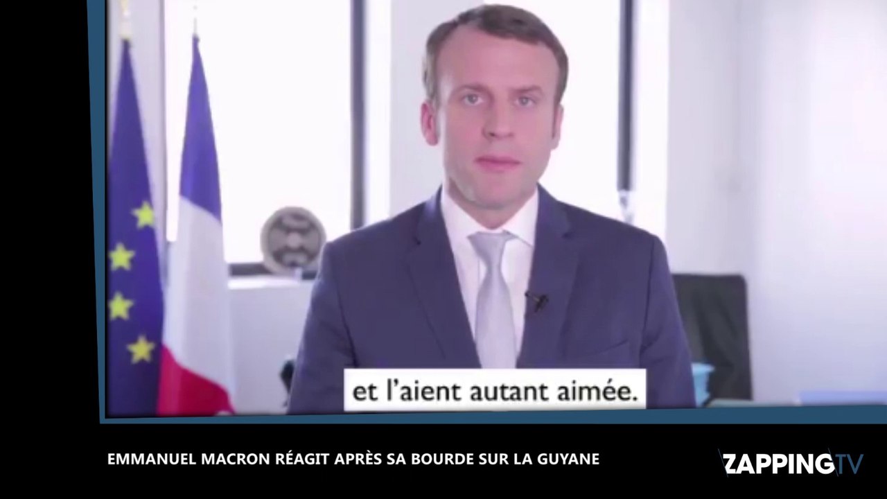 Emmanuel Macron sort de son silence après sa bourde sur la Guyane (Vidéo)