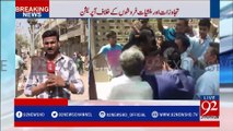 Police clash with shopkeeper during raid against drug cartels in Karachi - 92NewsHDPlus