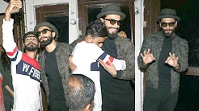 Ranveer Singh Spotted Taking Selfies With Fans Outside Shankar Mahadevan's Studio