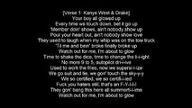 Drake feat. Kanye West - Glow (Lyrics) __ More Life (2017)