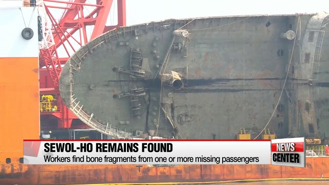 Remains of one or more missing Sewol-ho ferry passengers found