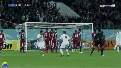 1-0 Odil AHMEDOV Goal FIFA  WC Qualification AFC  R3 Group A - 28.03.2017 Uzbekistan 1-0 Qatar