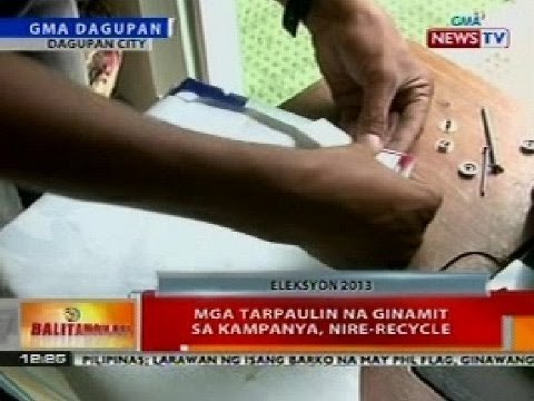 BT: Mga tarpaulin na ginamit sa kampanya, nire-recycle sa Dagupan