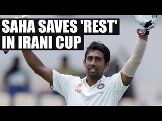 Wriddhiman Saha's attacking century saves Rest of India in Irani cup | Oneindia News