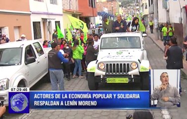 Actores de la economía popular y solidaria respandan a Lenin Moreno