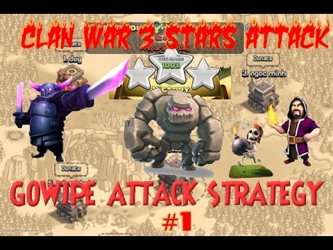 Clash of Clans Attacks BEST TH8,TH9 COMBO WAR CLAN 3 STARS - GOWIPE EP.1