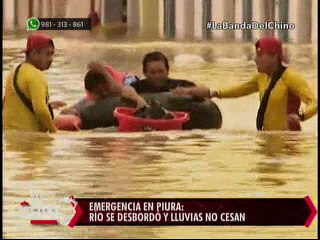 Nota - Emergencia en Piura Rio se desbordo y lluvias no cesan