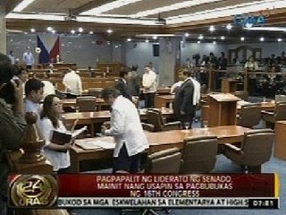 Descargar video: 24Oras: Pagpapalit ng liderato ng Senado, mainit nang usapin sa pagbubukas ng 16TH Congress