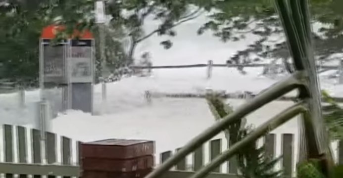 Cyclone Debbie Causes Foam to Blow in Sarina Beach, Queensland