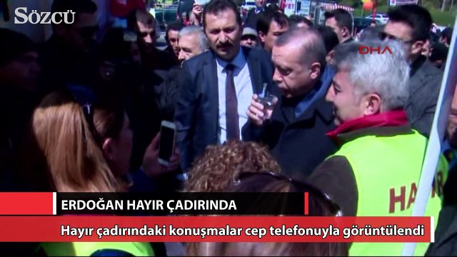 Cumhurbaşkanı Erdoğan Hayır çadırında