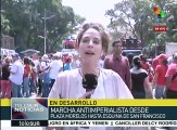 Marchan venezolanos contra injerencismos y a favor de su soberanía