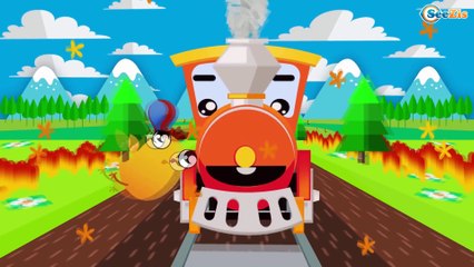 Trains Cartoon for Children | Trains for Kids and Little red Racing Cars