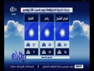 Download Video: غرفة الأخبار | تعرف على درجات الحرارة المتوقعة اليوم السبت 26 نوفمبر