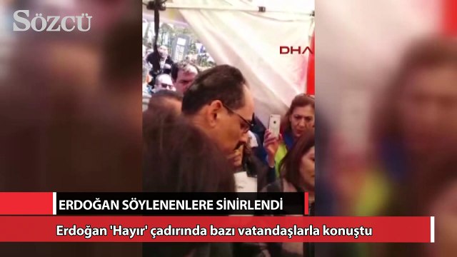 Erdoğan ''hayır'' çadırına girdi