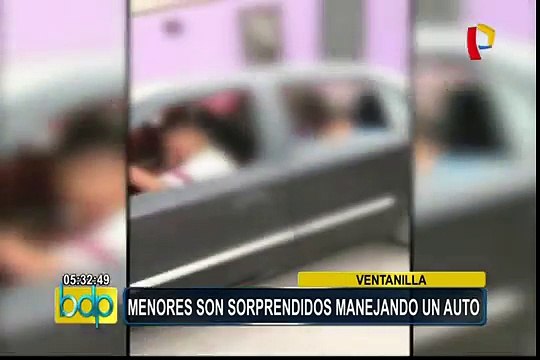Ventanilla: menores son sorprendidos manejando auto
