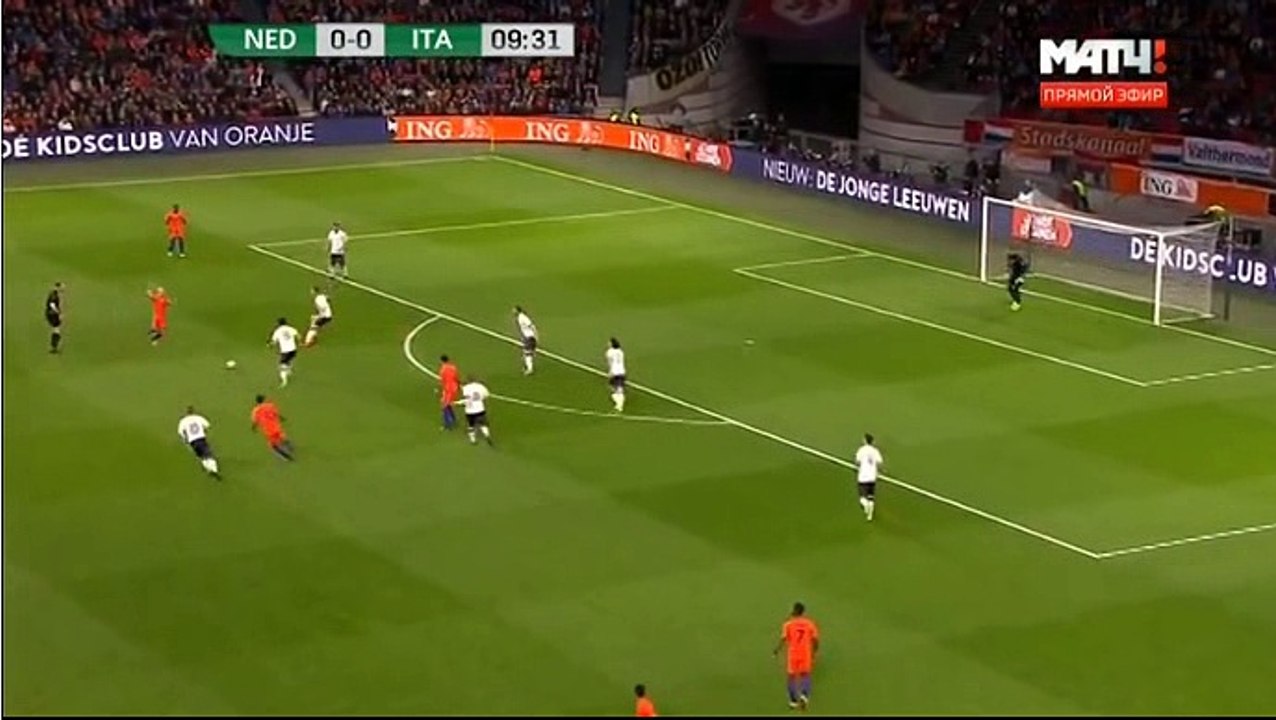 Romagnoli A. (Own goal) GOAL HD - Netherlands 1-0 Italy 28.03.2017 hd