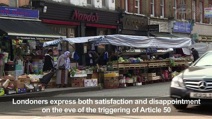 Londoners react to impending Brexit launch