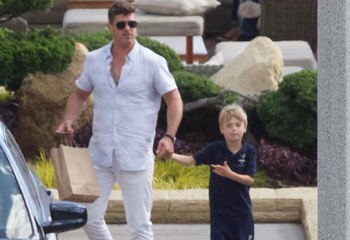 What Abuse Claims? Robin Thicke Is A Doting Dad During Lunch With Son Julian