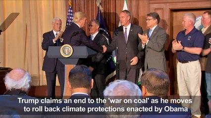 Trump signs order to roll back Obama climate measures