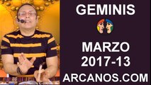 GEMINIS MARZO 2017-26 Mar al 1 Abr 2017-Amor Solteros Parejas Dinero Trabajo-ARCANOS.COM