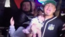 Drunk Raiders Fan Party With A Baby In A Vegas Bar