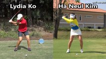 【Lydia Ko VS Ha Neul Kim】リディアコ VA キムハヌル,golf swing