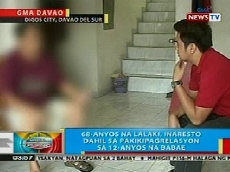 BP: 68-anyos na lalaki sa Davao del Sur, inaresto dahil sa pakikipagrelasyon sa 12-anyos na babae