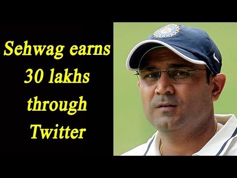 Virender Sehwag earned 30 lakh in six month from Twitter | Oneindia News