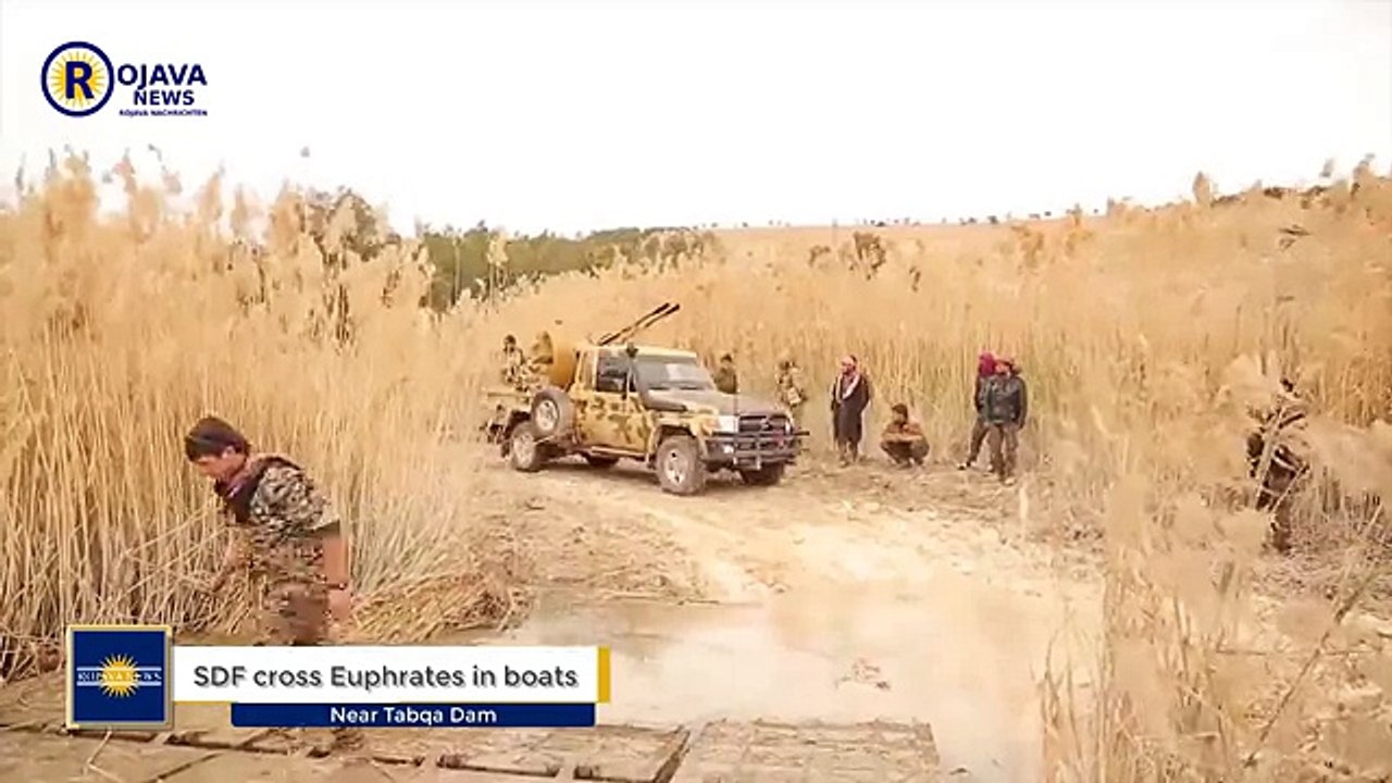 ---Rojava News- SDF cross Euphrates River with boats and aircraft - YouTube