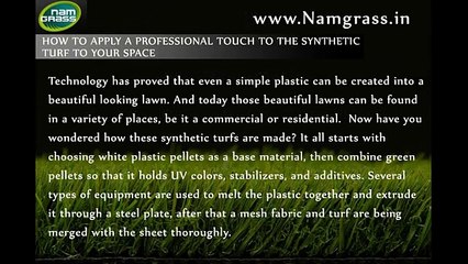 Professional Touch To The Synthetic Turf To Your Space