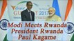 PM Modi meets Rwanda President at Vibrant Gujarat Summit | Oneindia News