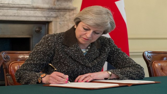 Theresa May notifica a la UE el inicio del 'Brexit'