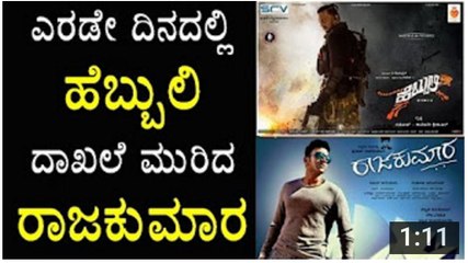 PUNEETH RAJKUMAR RAJAKUMARA BREAKS KICCHA SUDEEP HEBBULI RECORD IN JUST TWO DAYS! - YouTube