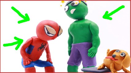 Spiderman vs Pink spidergirl troll was Hulk! Bad Baby Victoria Stop motion videos