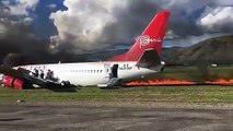 Les images spectaculaires d'un Boeing 737 qui prend feu à l'atterrissage - Regardez